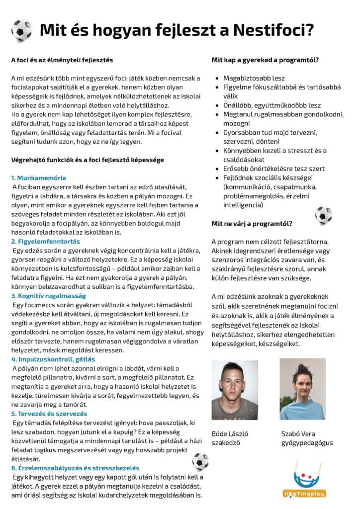 iskolafelkészítő foci